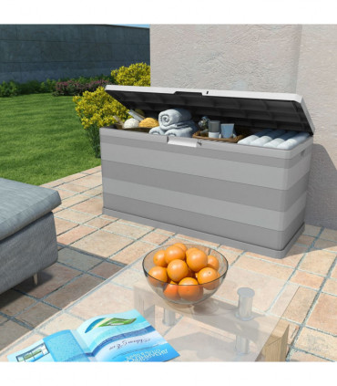 Garden Storage Box Grey 117x45x56 cm