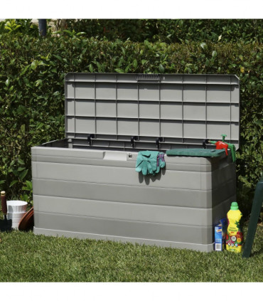 Garden Storage Box Grey 117x45x56 cm