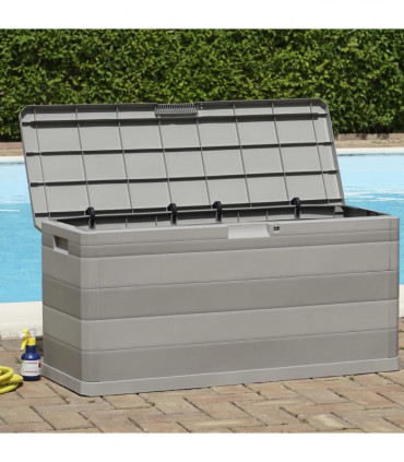 Garden Storage Box Grey 117x45x56 cm