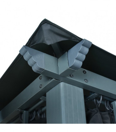 Gazebo with Curtain 300x300 cm Anthracite Aluminium