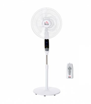 Pedestal Fan - Height Adjustable, 7.5 Hour Timer, 85° Oscillation, LED Panel