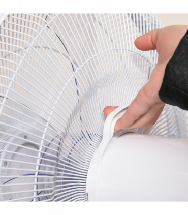 Pedestal Fan - Height Adjustable, 7.5 Hour Timer, 85° Oscillation, LED Panel