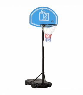 HOMCOM Adjustable Basketball Hoop Stand w/ Wheels and Weight Base Blue