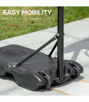 HOMCOM Adjustable Basketball Hoop Stand w/ Wheels and Weight Base Blue