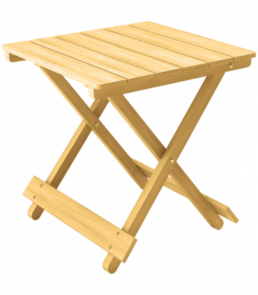 Outsunny Wooden Folding Garden Table, Folding Side Table, Nature Wood Finish