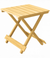 Outsunny Wooden Folding Garden Table, Folding Side Table, Nature Wood Finish