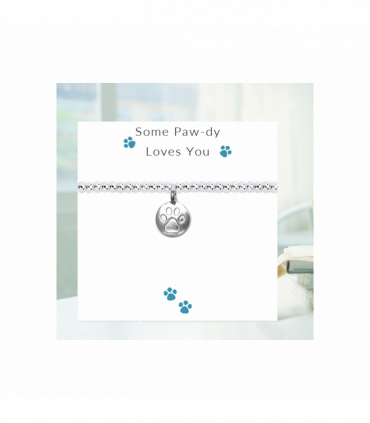 Some Paw-dy Loves You - Bracelet on Message Card