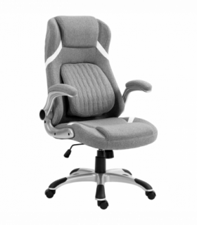 Vinsetto Fabric Office Desk Chair with Adjustable Height Tilt Function Grey