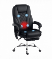 Vinsetto Massage Office Chair, Heated Reclining Desk Chair, Black