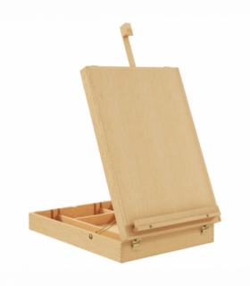 Vinsetto Wooden Table Easel Box Hold Canvas up to 61cm Adjustable Sketch Board