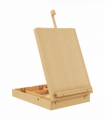 Vinsetto Wooden Table Easel Box Hold Canvas up to 61cm Adjustable Sketch Board