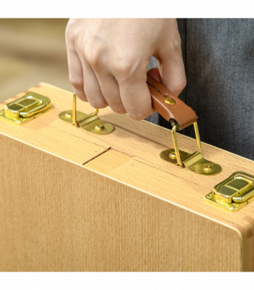 Vinsetto Wooden Table Easel Box Hold Canvas up to 61cm Adjustable Sketch Board