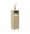 vidaXL Bathroom Cabinet Sonoma Oak 30x30x100 cm Engineered Wood