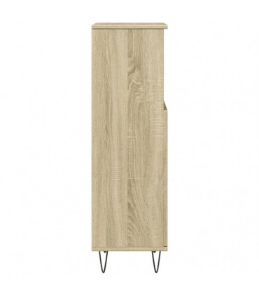vidaXL Bathroom Cabinet Sonoma Oak 30x30x100 cm Engineered Wood