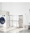 vidaXL Laundry Dryer 83x(50-55)x(40-85) cm Aluminium