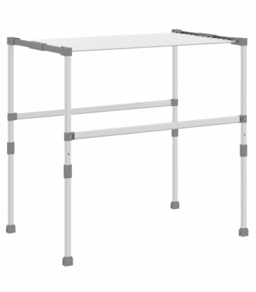 vidaXL Laundry Dryer 83x(50-55)x(40-85) cm Aluminium