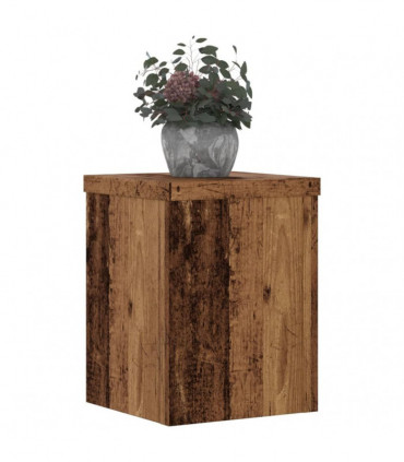 vidaXL Plant Stands 2 pcs Old Wood 15x15x20 cm Engineered Wood