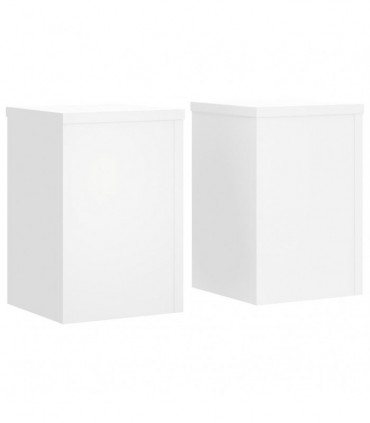 vidaXL Plant Stands 2 pcs White 20x20x30 cm Engineered Wood