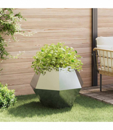 vidaXL Planter 2 pcs Silver 75 x 75 x 60 cm Galvanised Steel