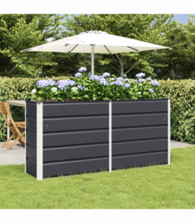 vidaXL Planter Anthracite 160 x 40 x 75 cm Steel