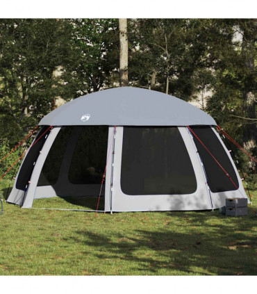 vidaXL Pool Tent with Removable Fly & Mesh Walls Grey 510x510 cm