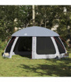 vidaXL Pool Tent with Removable Fly & Mesh Walls Grey 612x612 cm
