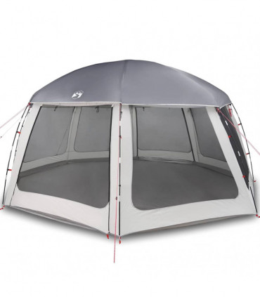 vidaXL Pool Tent with Removable Fly & Mesh Walls Grey 612x612 cm