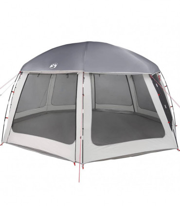 vidaXL Pool Tent with Removable Fly & Mesh Walls Grey 612x612 cm