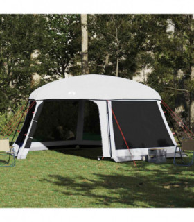 vidaXL Pool Tent with Removable Fly & Mesh Walls Grey 618x532 cm