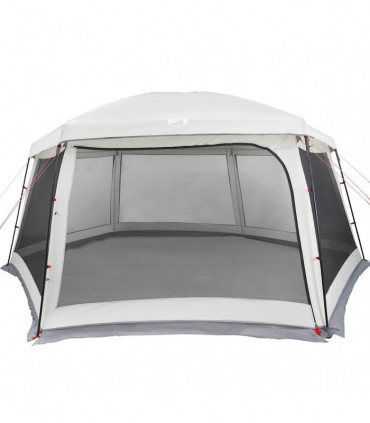 vidaXL Pool Tent with Removable Fly & Mesh Walls Grey 618x532 cm