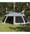 vidaXL Pool Tent with Removable Fly & Mesh Walls Grey 690x690 cm