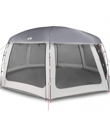 vidaXL Pool Tent with Removable Fly & Mesh Walls Grey 690x690 cm