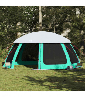 vidaXL Pool Tent with Removable Fly & Mesh Walls Sea Green 612x612 cm