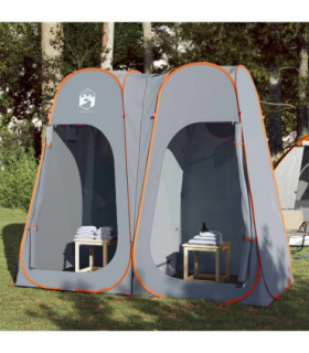 vidaXL Privacy Tent Grey and Orange Pop-up Waterproof