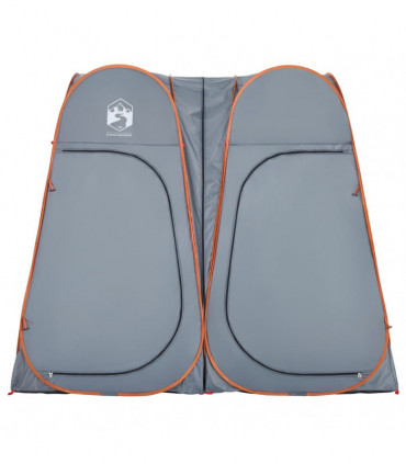 vidaXL Privacy Tent Grey and Orange Pop-up Waterproof