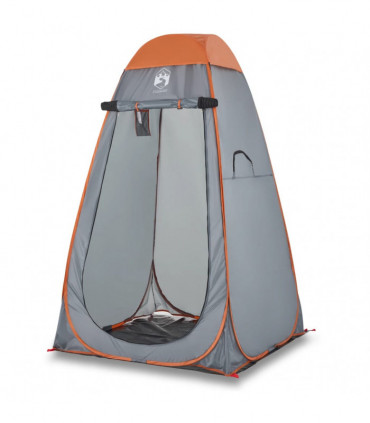 vidaXL Privacy Tent Grey and Orange Pop-up Waterproof