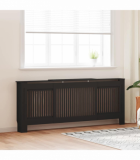 vidaXL Radiator Cover Manual 2 pcs Black (142-205) x 20.5 x 81.5 cm
