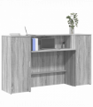 vidaXL Reception Desk Grey Sonoma 180x50x103.5 cm Engineered Wood