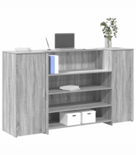 vidaXL Reception Desk Grey Sonoma 180x50x103.5 cm Engineered Wood