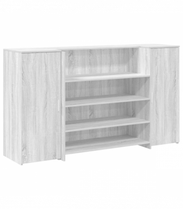 vidaXL Reception Desk Grey Sonoma 180x50x103.5 cm Engineered Wood