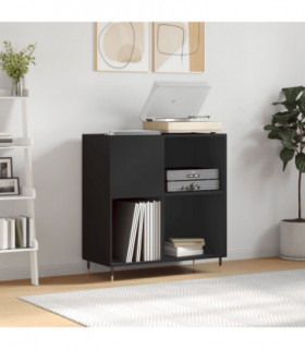 vidaXL Record Cabinet Black 84.5x38x89 cm Engineered Wood
