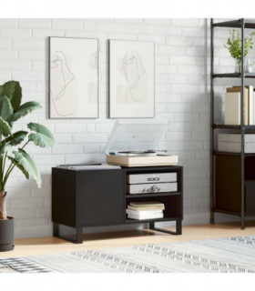 vidaXL Record Cabinet Black 85x38x48 cm Engineered Wood