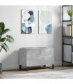 vidaXL Record Cabinet Concrete Grey 74.5x38x48 cm Engineered Wood