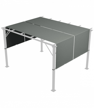 Outsunny 2Pcs Pergola Replacement Canopy, 4.9 x 1.2m, UV Protection, Dark Grey