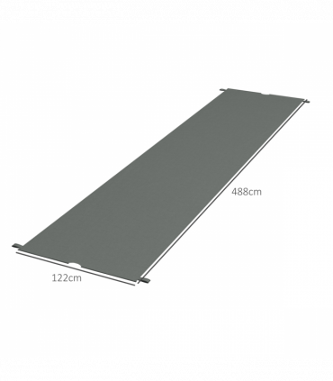 Outsunny 2Pcs Pergola Replacement Canopy, 4.9 x 1.2m, UV Protection, Dark Grey