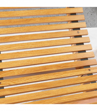 Outsunny Outdoor Rocking Chair w/ Slatted Seat, Wooden Rocking Chair, Teak