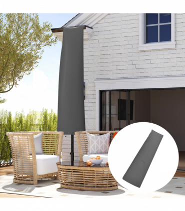 Outsunny Parasol Umbrella Cover, Outdoor Protector for Garden, Grey