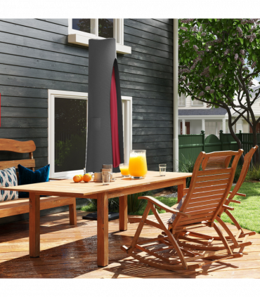 Outsunny Parasol Umbrella Cover, Outdoor Protector for Garden, Grey