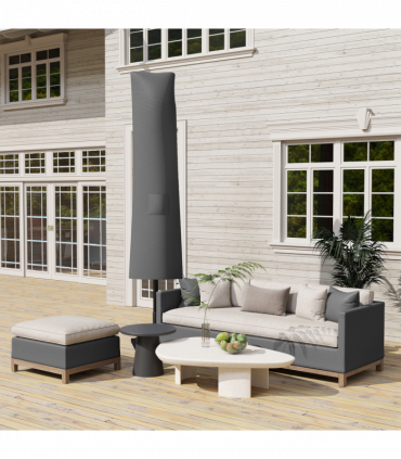 Outsunny Parasol Umbrella Cover, Outdoor Protector for Garden, Grey