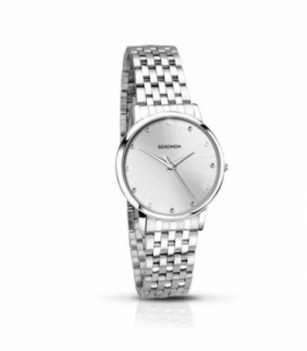 Sekonda Ladies Fashion Bling Silver Dial with Stainless Steel Bracelet Watch - 2444